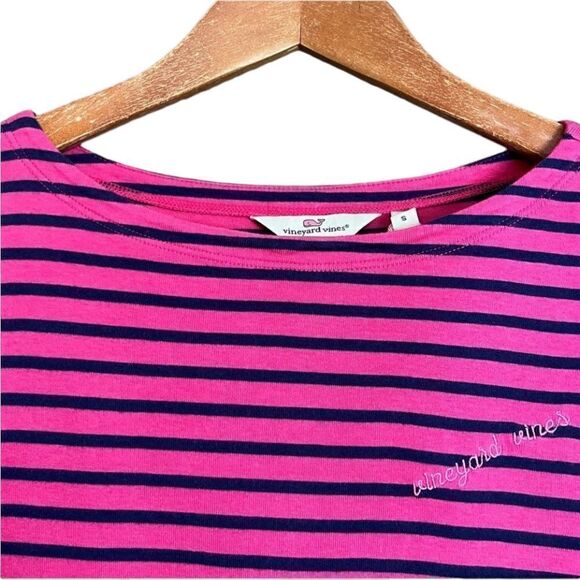 3 for $30! Vineyard vines pink & navy striped tee - Picture 2 of 9